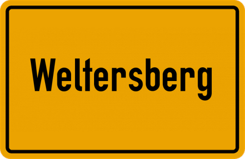 Ortsschild Weltersberg