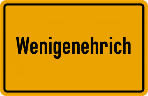 Ortsschild Wenigenehrich