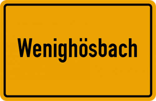 Ortsschild Wenighösbach