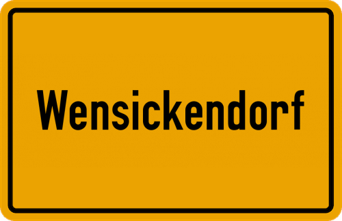 Ortsschild Wensickendorf