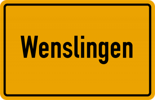 Ortsschild Wenslingen