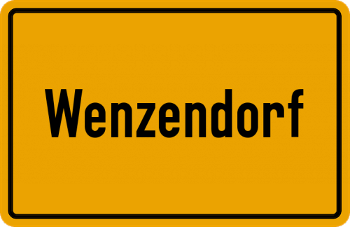 Ortsschild Wenzendorf
