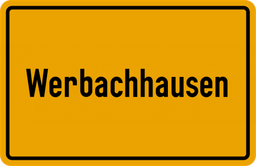Ortsschild Werbachhausen