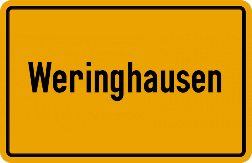Ortsschild Weringhausen