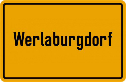 Ortsschild Werlaburgdorf