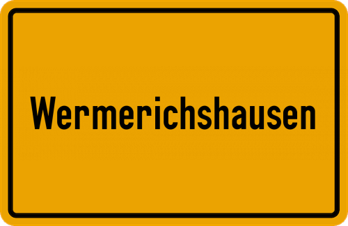 Ortsschild Wermerichshausen