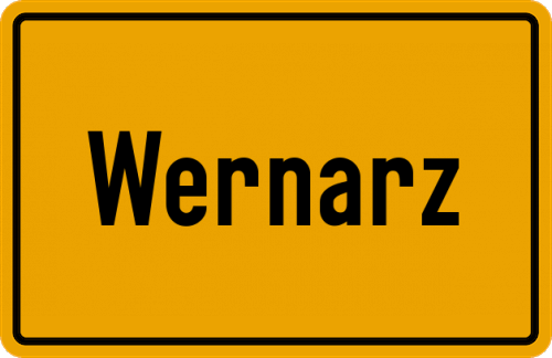 Ortsschild Wernarz