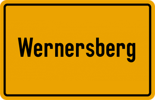 Ortsschild Wernersberg, Pfalz