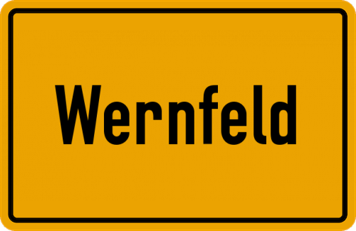 Ortsschild Wernfeld