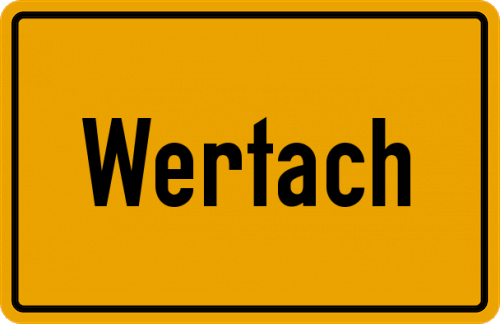 Ortsschild Wertach