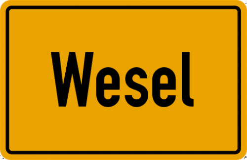 Ortsschild Wesel