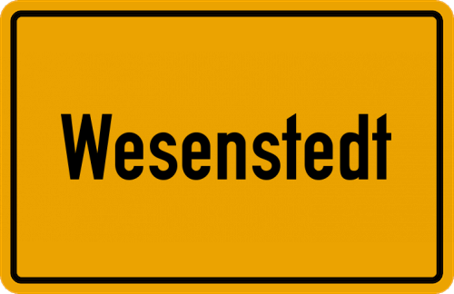 Ortsschild Wesenstedt