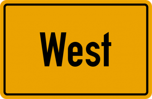 Ortsschild West
