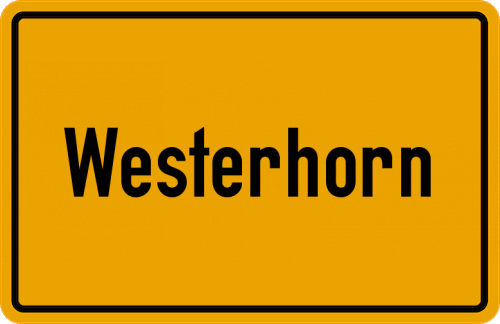 Ortsschild Westerhorn