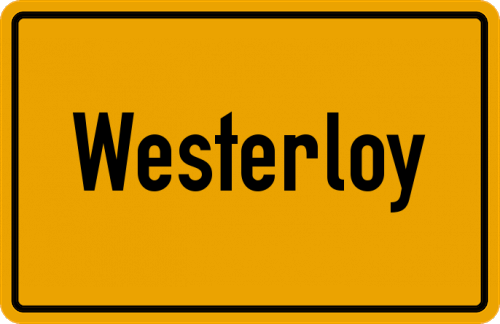 Ortsschild Westerloy