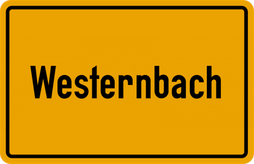 Ortsschild Westernbach