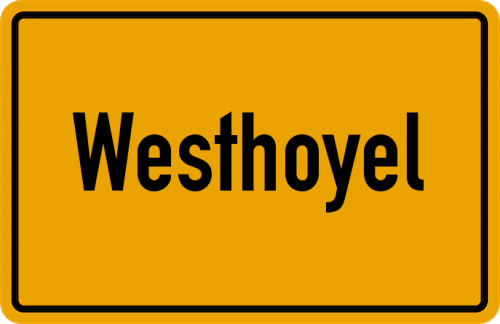 Ortsschild Westhoyel
