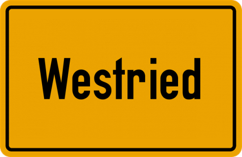 Ortsschild Westried