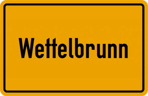 Ortsschild Wettelbrunn