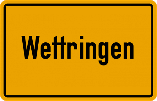 Ortsschild Wettringen, Kreis Steinfurt