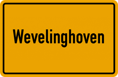 Ortsschild Wevelinghoven