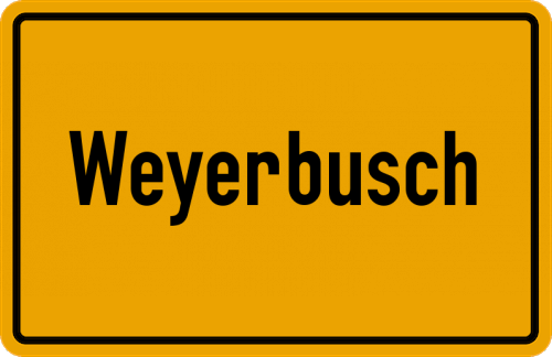 Ortsschild Weyerbusch