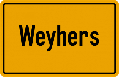 Ortsschild Weyhers