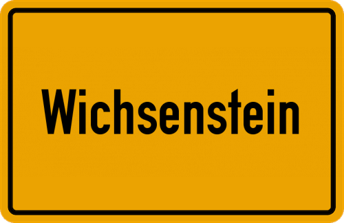Ortsschild Wichsenstein