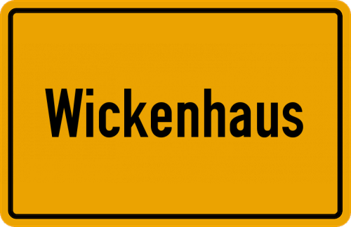 Ortsschild Wickenhaus