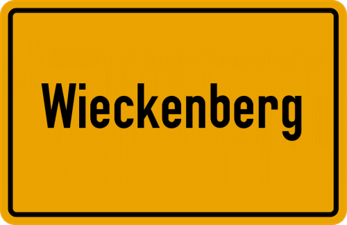 Ortsschild Wieckenberg