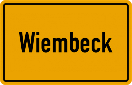 Ortsschild Wiembeck, Lippe