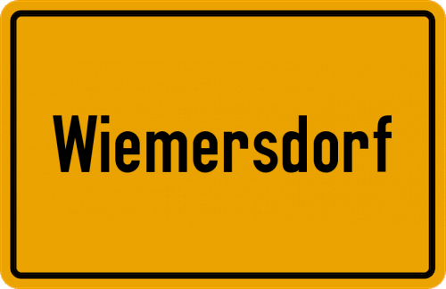 Ortsschild Wiemersdorf