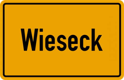 Ortsschild Wieseck