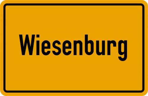 Ortsschild Wiesenburg, Sachsen