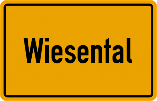 Ortsschild Wiesental, Hessen