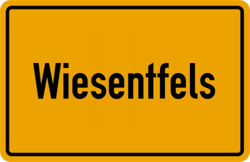 Ortsschild Wiesentfels