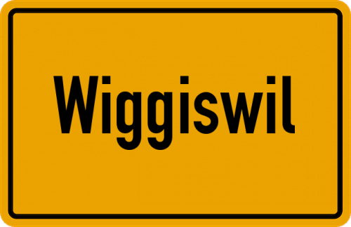 Ortsschild Wiggiswil
