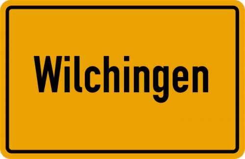 Ortsschild Wilchingen