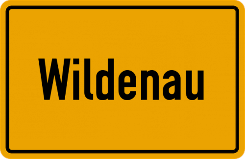 Ortsschild Wildenau, Oberpfalz