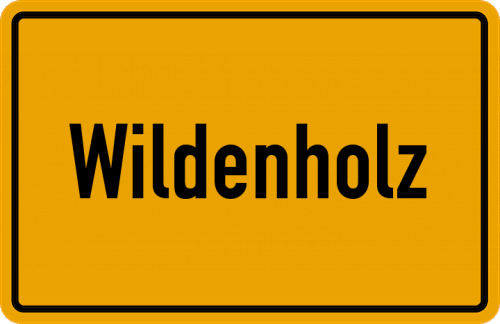 Ortsschild Wildenholz