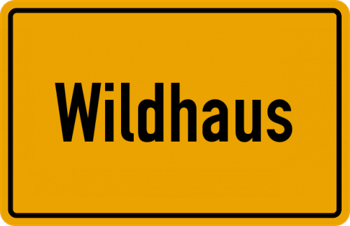 Ortsschild Wildhaus