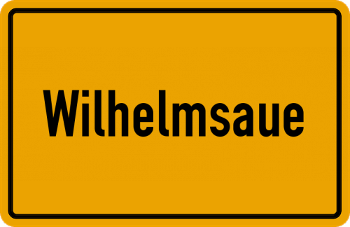 Ortsschild Wilhelmsaue