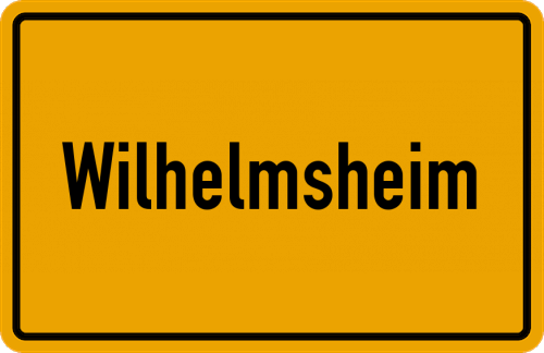 Ortsschild Wilhelmsheim