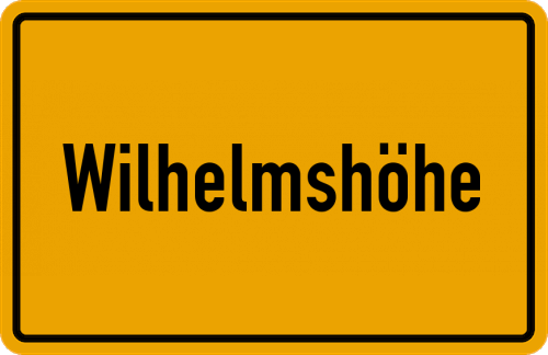 Ortsschild Wilhelmshöhe
