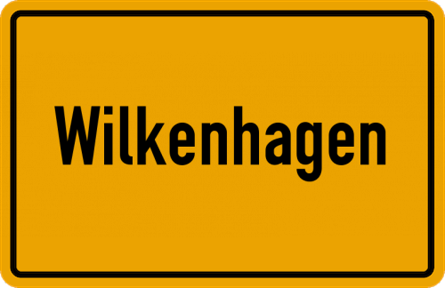 Ortsschild Wilkenhagen