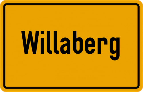 Ortsschild Willaberg