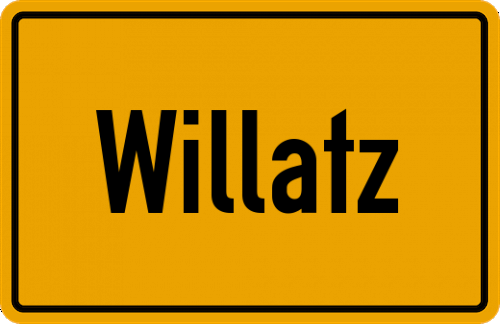 Ortsschild Willatz