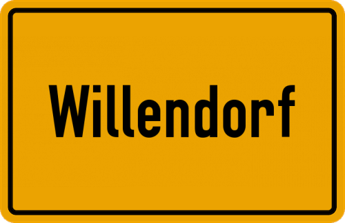 Ortsschild Willendorf, Mittelfranken