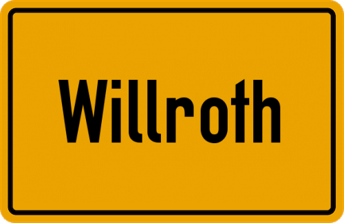 Ortsschild Willroth