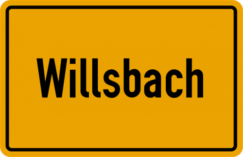 Ortsschild Willsbach